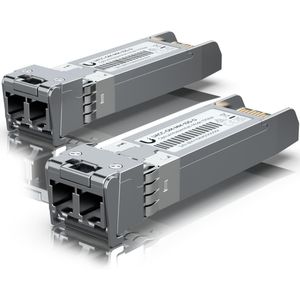 Ubiquiti Schakelaar Acc MM SFP+ UACC-OM-MM-10G-D-20, Zendontvangers, Zilver