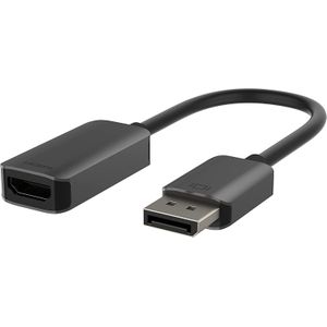 Belkin DP zu (HDMI, 22.50 cm), Data + Video Adapter, Zwart