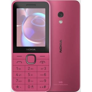 Nokia 225 4G (2024) (2.40"", 128 MB, 0.30 Mpx, 4G), Sleutel mobiele telefoon, Roze