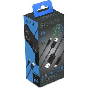 Stealth LOT DE 2 KABELS PLAY & CHARGE TRESSÉS 3M POUR MANETTES PS4 (Playstation), Accessoires voor spelcomputers, Zwart