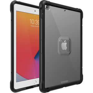 OtterBox UnlimitED Kickstand (iPad 2021 (9e gen), iPad 2019 (7e Gen), iPad 2020 (8e generatie)), Tablethoes, Transparant, Zwart
