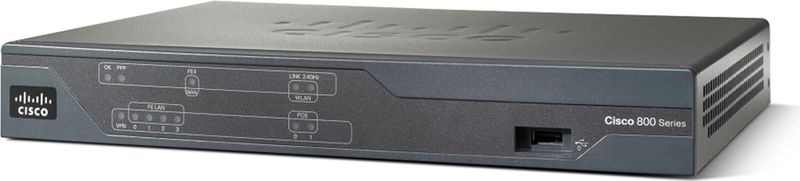 Cisco - 880 Serie - Router - Zwart - Geïntegreerd met 3G Wireless WAN