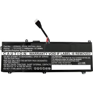 CoreParts Laptop batterij voor HP (3400 mAh), Notebook batterij, Zwart