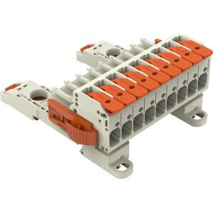 6x Wago 1-draads vrouwelijke multipoint connector, Elektronica benodigdheden + Behuizing, Grijs