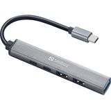 Sandberg 336-50 interface hub USB Type-C 5000 Mbit/s Grijs