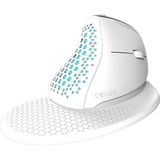 Delux - Seeker M618XSD - Draadloze Ergonomische Muis - Wit - Oplaadbaar