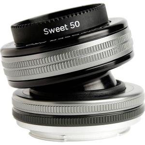 Lensbaby Composer Pro II incl. Sweet 50 optiek Nikon F (Nikon F, Volledig formaat, APS-C / DX), Objectief, Zwart, Zilver