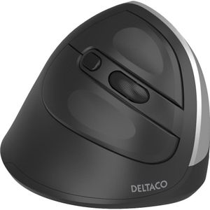 Deltaco - Silent Draadloze Verticale Muis - Zwart - Ergonomisch