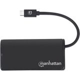 Manhattan 164924 interface hub USB 3.2 Gen 1 (3.1 Gen 1) Type-C 5000 Mbit/s Zwart