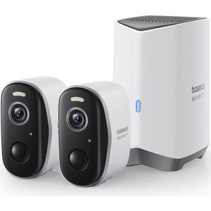 Baseus - N1 - Netwerkcamera - Wit - Set van 2 - 2560 x 1440 (WQHD)