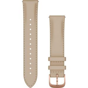 Garmin Snel verwisselbare polsband (20 mm, Leer), Horlogebandjes, Beige, Goud