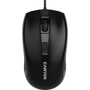 Canyon Computer mouse mouse M-4 Wired Black (Bedraad), Muis, Zwart
