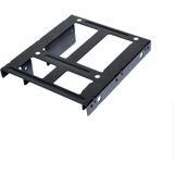 Ultron - SSD Inbouwframe - Zwart - Metaal - Voor 2x 2,5" in 3,5" Sleuf