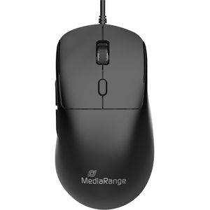 MediaRange - Muis - Zwart - Bedraad - USB-C - 6 Knoppen - 800-2400 DPI
