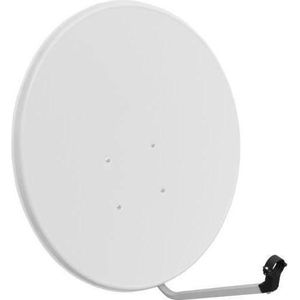 Lasmex Satellite dish 80, white, 5pcs kit with mounting accessories (Parabolische antenne, DVB-S / -S2), SAT Spiegels + SAT Antennes, Wit