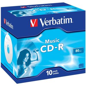Verbatim Audio CD-R, 700MB/80Min, 16x (10 x), Optische gegevensdrager