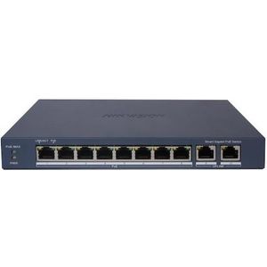 Hikvision - HIK 8-poorts Gigabit Smart POE Switch - Zwart - Unmanaged