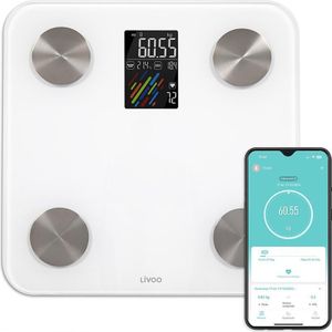 Livoo, Weegschaal, Angeschlossene Personenwaage mit Impedanzmesser (180 kg)