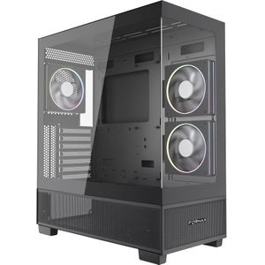 Gembird - Fornax X550 - PC Behuizing - Zwart - RGB Verlichting