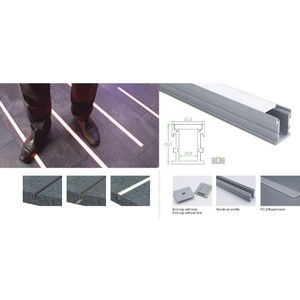 Synergy 21 LED UProfiel 200cm ALU034 zwartzwart, Netwerkkaarten, Zwart