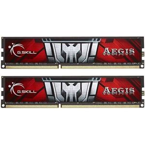 G.Skill Pamięć Aegis, DDR3, 16 GB, 1600MHz, CL11 (F3-1600C11D-16GIS). (2 x 8GB, 1600 MHz, DDR3 RAM, DIMM 288 pin), RAM, Rood, Zwart