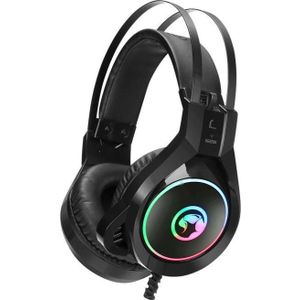 Marvo Scorpion HG8901 Stereo Sound RGB LED Gaming Headset - Headset (Bedraad), Gaming headset, Zilver, Zwart