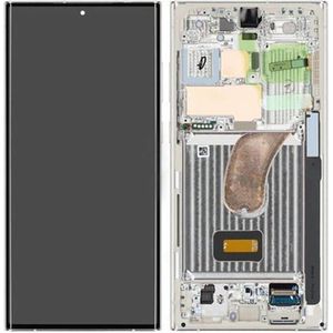 Samsung LCD + Touch + Frame voor S918B Samsung Galaxy S23 Ultra - beige, Andere smartphone accessoires, Beige
