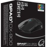 Qpad - Dx-900 - Draadloze Gamingmuis - Zwart - Ergonomisch Ontwerp - 16000 DPI