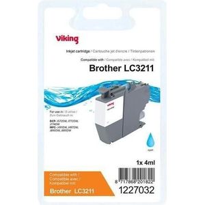 Office Depot - LC3211CY - Inktcartridge - Cyaan - 4 ml - Compatibel