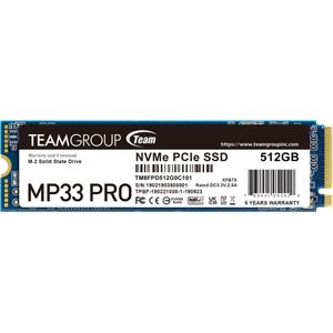 Team Group MP33 PRO M.2 2280 512GB PCIE 3.0 X4 MET NVME 1.3 3D NAND INTERN DUS (512 GB, M.2 2280), SSD