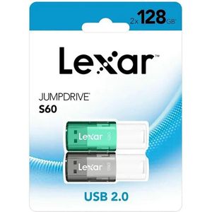 Lexar - Jumpdrive S60 - USB-stick - 128GB - 2 Eenheden