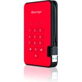 iStorage - diskAshur² - Externe SSD - Rood - 512 GB
