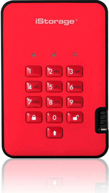 iStorage - diskAshur² - Externe SSD - Rood - 512 GB