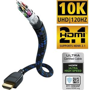 Inakustik Premium Ultra High Speed HDMI 5,0m zwart (5 m), Luidsprekerkabel, Zwart