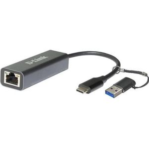 D-Link Gigabit Ethernet Netwerkadapter DUB-2315, Docking station + USB-hub, Zwart