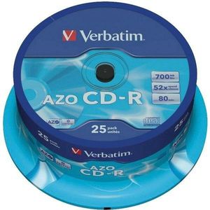 Verbatim CD-R Azo 700 MB 52x 25 Stücke (8 Stück) (25 x), Optische gegevensdrager