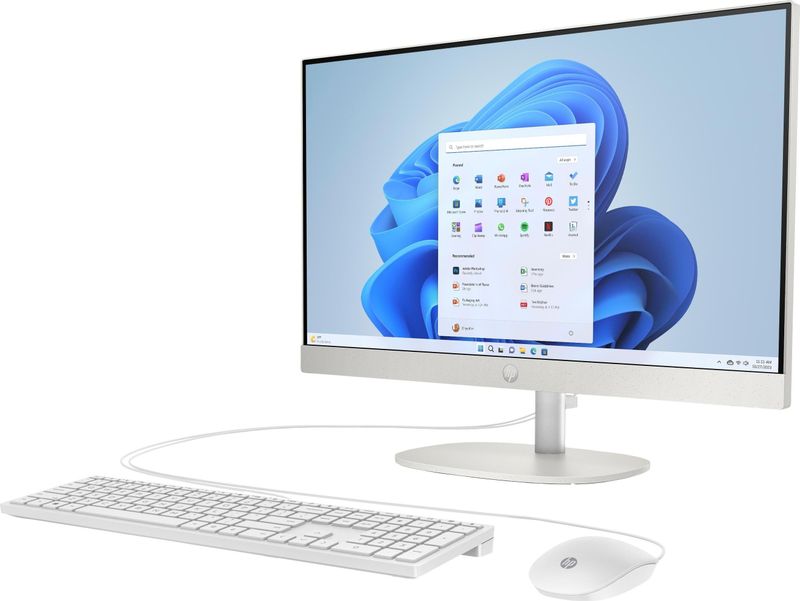 HP AiO 24-cr0005ng (512 GB, 16 GB, AMD Ryzen 7 7730U), PC, Wit