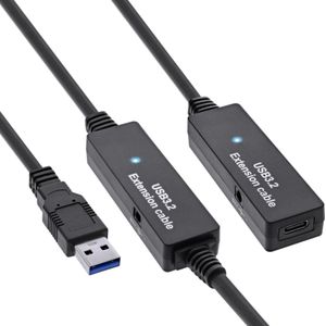 InLine USB 3.2 Gen.1 Actieve Uitbreiding (10 m, USB 3.2 Gen 1), USB-kabel
