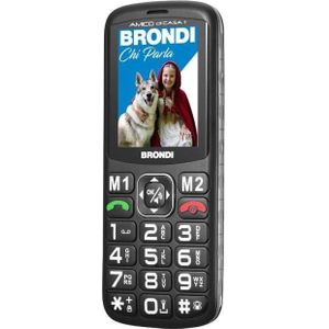 Brondi Amico Di Casa+ (2.40", 1.30 Mpx, 2G), Sleutel mobiele telefoon, Zwart