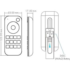 Synergy 21 Controller EOS 50 RF Fernbedienung 1Zone (Apparaat-specifieke afstandsbediening, Radiofrequentie (RF)), Afstandsbediening