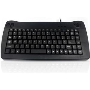 RS PRO Mini USB TB Toetsenbord Blk Azerty (DE, Bedraad), Toetsenbord, Zwart