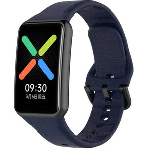 Cover-Discount OPPO Watch Free - Silicone vervangende armband Blauw (Vloeibare siliconen), Horlogebandjes, Blauw