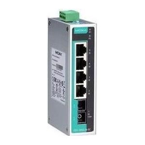 Moxa EDS-205A-M-SC-T - Unmanaged Ethernet-switch met 4 10/100BaseT(X)-poorten, Netwerkschakelaar