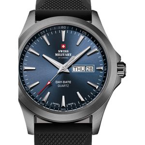 Swiss Military, Horloge, Quarzt, Grijs, Zwart, Blauw, Turkoois, (Analoog horloge, 42 mm)