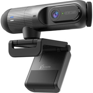 j5Create Webcam 2K con IA e Auto-Focus, 5 MP, 2560 x 1440 Pixel, 2K Ultra HD, 60 fps, USB-C, Nero (5 Mpx), Webcam, Zwart