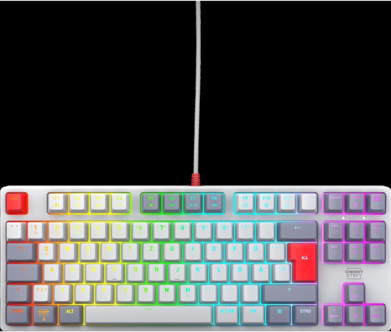 XTRFY - K4V2 TKL-toetsenbord - Grijs - CHERRY MX2A Red