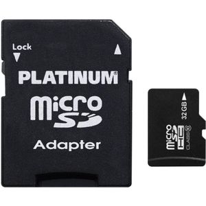 Platinum - MicroSDHC-kaart - 32 GB - Klasse 10 - Met SD-adapter