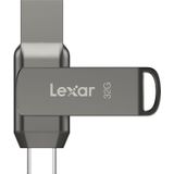 Lexar JumpDrive dubbele schijf D400 (32 GB, USB-C, USB-A), USB-stick, Zilver