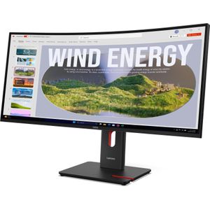 Lenovo ThinkVision T34WD-40 (3440 x 1440 pixels, 34"), Monitor, Zwart