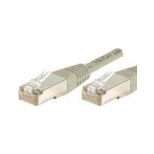 Exertis Connect Patchkabel F/UTP, CAT.6A, grijs, 30,0 m Voor 10 Gigabit/s, met bijzonder smalle knikbeveiliging (F/UTP, CAT6a, 30 m), Netwerkkabel